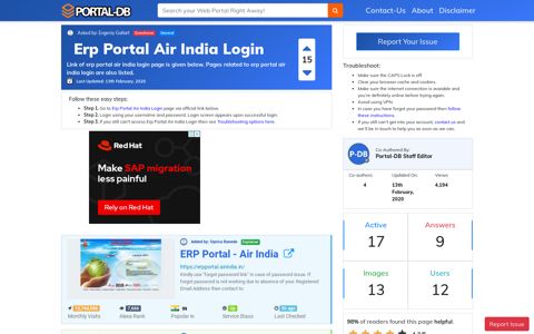 Erp Portal Air India Login - Portal-DB.live