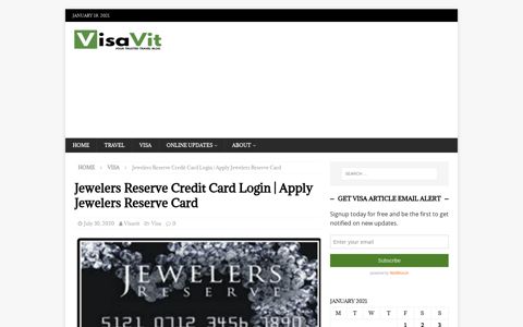 Jewelers Reserve Credit Card Login | Apply Jewelers ... - VisaVit