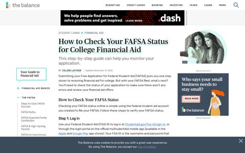How to Check Your FAFSA Status - The Balance