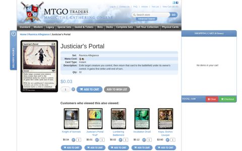 Justiciar's Portal - MTGO Traders