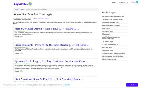 Athens First Bank And Trust Login First State Bank Athens ...