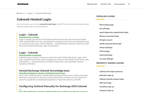 Cobweb Hosted Login ❤️ One Click Access - iLoveLogin
