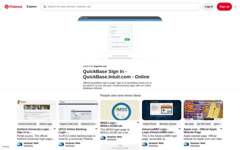 QuickBase Sign In - QuickBase.Intuit.com - Online | Business ...