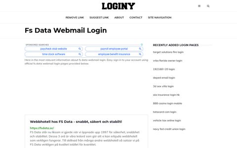 Fs Data Webmail Login ✔️ One Click Login - Loginy