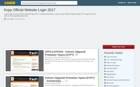 Kvpy Official Website Login 2017 - Loginii.com