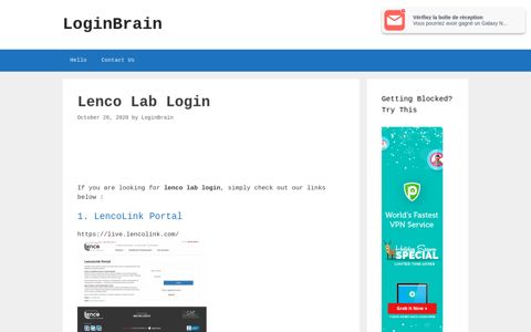 Lenco Lab - Lencolink Portal - LoginBrain