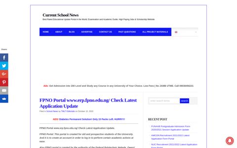 FPNO Portal login - Current School News
