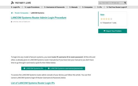 LANCOM Systems Router Admin Login Procedure
