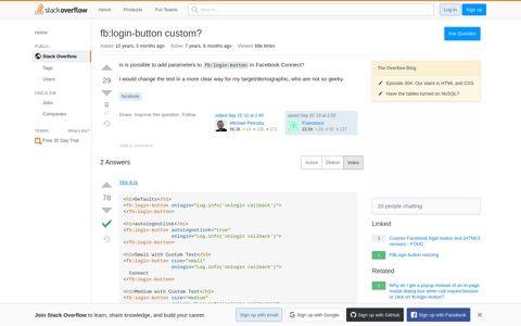 fb:login-button custom? - Stack Overflow