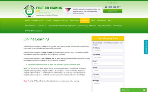 CBD College Australia : First Aid and CPR Online Learning