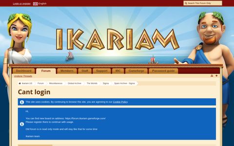 Cant login - Spam Archive - Sigma - Ikariam US