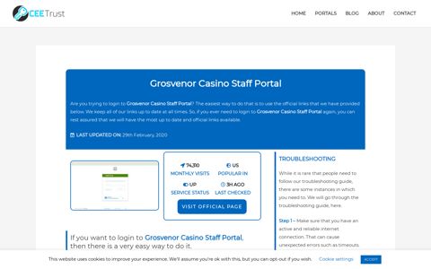 Grosvenor Casino Staff Portal - Find Official Portal - CEE Trust