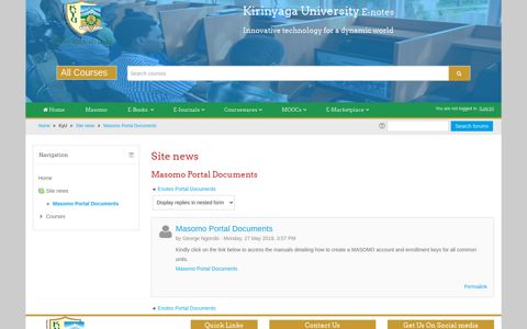 KyU: Masomo Portal Documents - Kirinyaga University ...