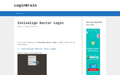 Invisalign Doctor - Invisalign Doctor Site Login - LoginBrain