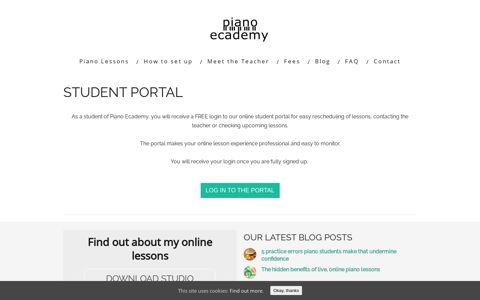 Student Portal - Piano Ecademy