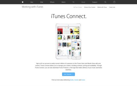 Working with iTunes - Sell Your Content - iTunes Connect