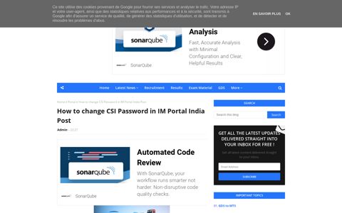 How to change CSI Password in IM Portal India Post
