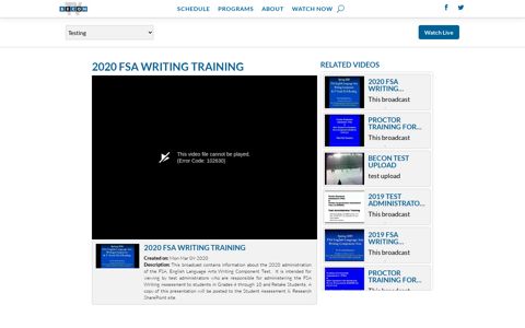 2020 FSA Writing Training - Becon TV