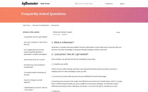 Frequently Asked Questions – Help Center