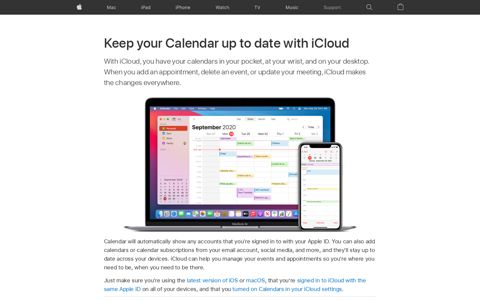 Keep your Calendar up to date with iCloud - Apple Support