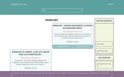 gramlikes - General Information about Login - Logines UK