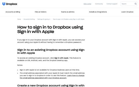 How To Sign In To Dropbox Using Sign In With Apple ...