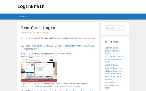 Gem Card - Gem Account Credit Card - Manage Your Account ...