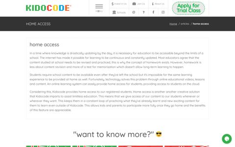 Home Access - KidoCode