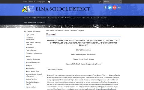 Skyward - Elma School District