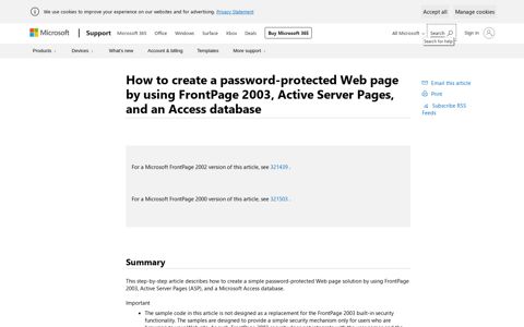 How to create a password-protected Web page by using ...