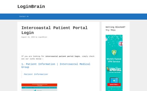 intercoastal patient portal login - LoginBrain