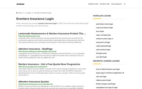 Erenters Insurance Login ❤️ One Click Access - iLoveLogin