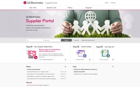 LG Electronics Supplier Portal