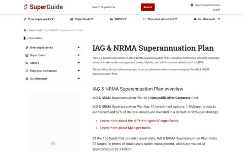 IAG & NRMA Superannuation Plan - SuperGuide