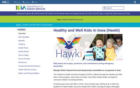 Healthy and Well Kids in Iowa (Hawki) | Iowa Department of ...