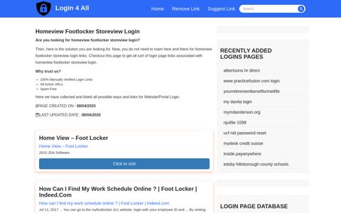 homeview footlocker storeview login - Official Login Page [100 ...