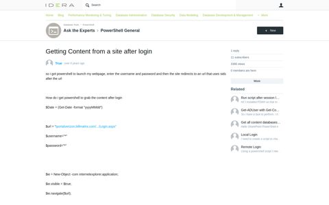 Getting Content from a site after login - PowerShell General ...