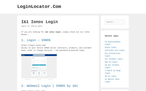 I&1 Ionos Login - LoginLocator.Com