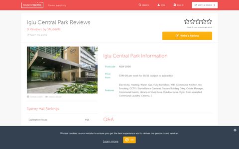 Iglu Central Park, Sydney - 0 Reviews by Students