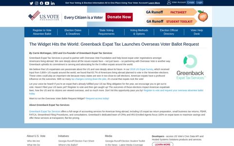 The Widget Hits the World: Greenback Expat Tax Launches ...