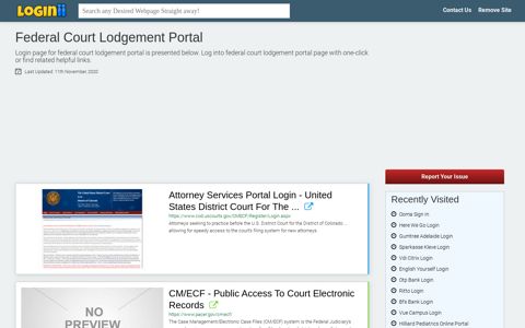 Federal Court Lodgement Portal - Loginii.com