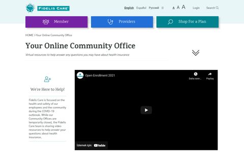 Your Online Community Office - Fidelis Care