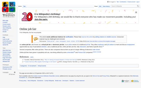 Online job fair - Wikipedia