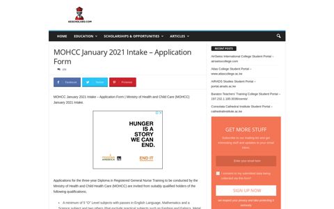 MOHCC January 2021 Intake - Application Form - KEscholars