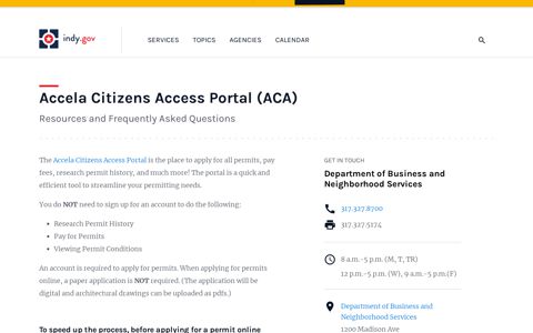 Accela Citizens Access Portal (ACA) - indy.gov