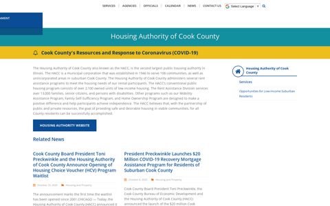 Housing Authority of Cook County | CookCountyIL.gov