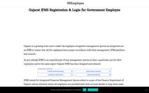 Gujarat IFMS Registration & Login for Government Employee