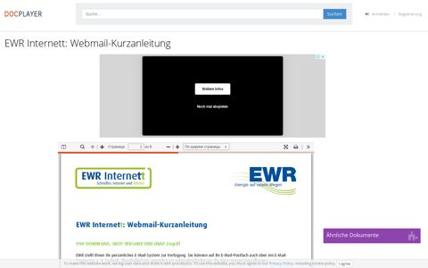 EWR Internett: Webmail-Kurzanleitung - PDF Free Download