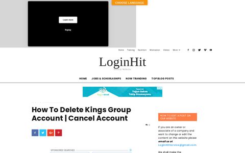 How To Delete Kings Group Account | Cancel Account ...