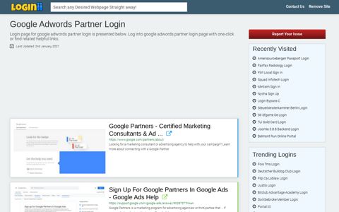 Google Adwords Partner Login - Loginii.com